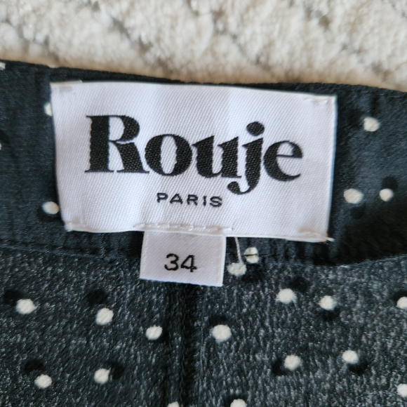 Rouje Black and White Polka Dot Midi Skirt - Picture 3 of 5